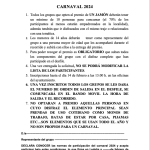 Normas de participación Carnaval 2024